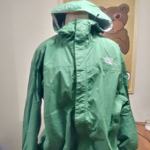Classic green Northface waterproof shell